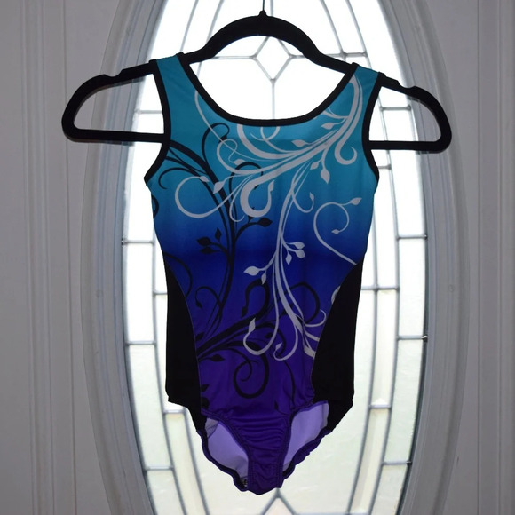DANSKIN Girls Gymnastic Leotard Size S 6/6X - Picture 1 of 4
